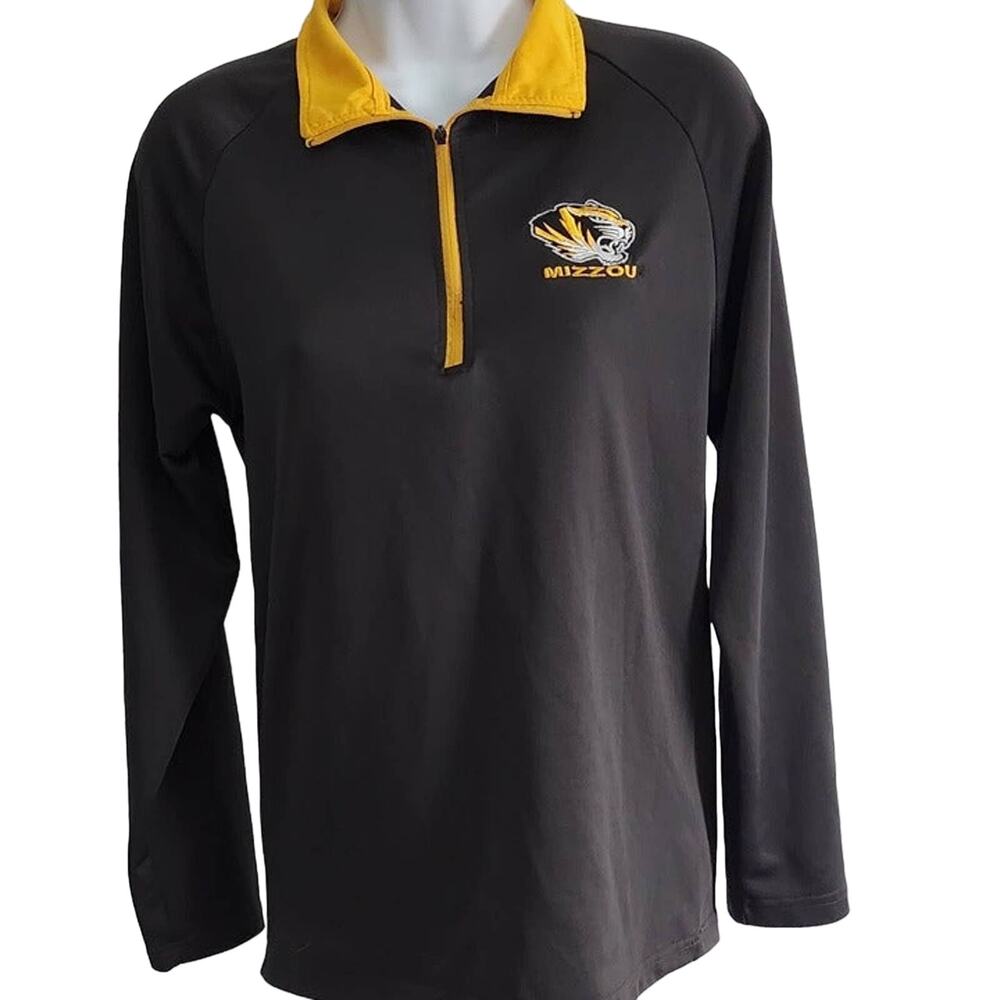 Women's Mizzou Size S Gray and Yellow Light Polyester Pull Over Top